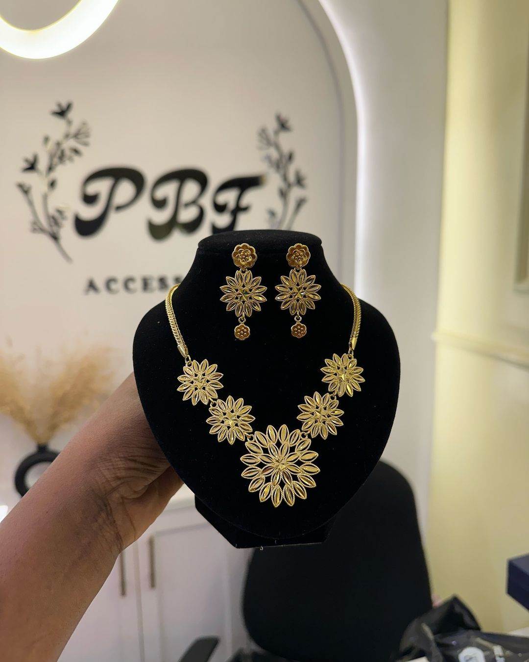 Gallery/00186a4e-75a0-46ff-b179-5be8f07c8fe7_It_li_n g_ld pl_ted necklace and earring set available at the store for immediate pickup and delivery__Price_ 13_500__How To Order 👇🏽__1. Kindly take a screenshot of the item you_d like to p(.jpg